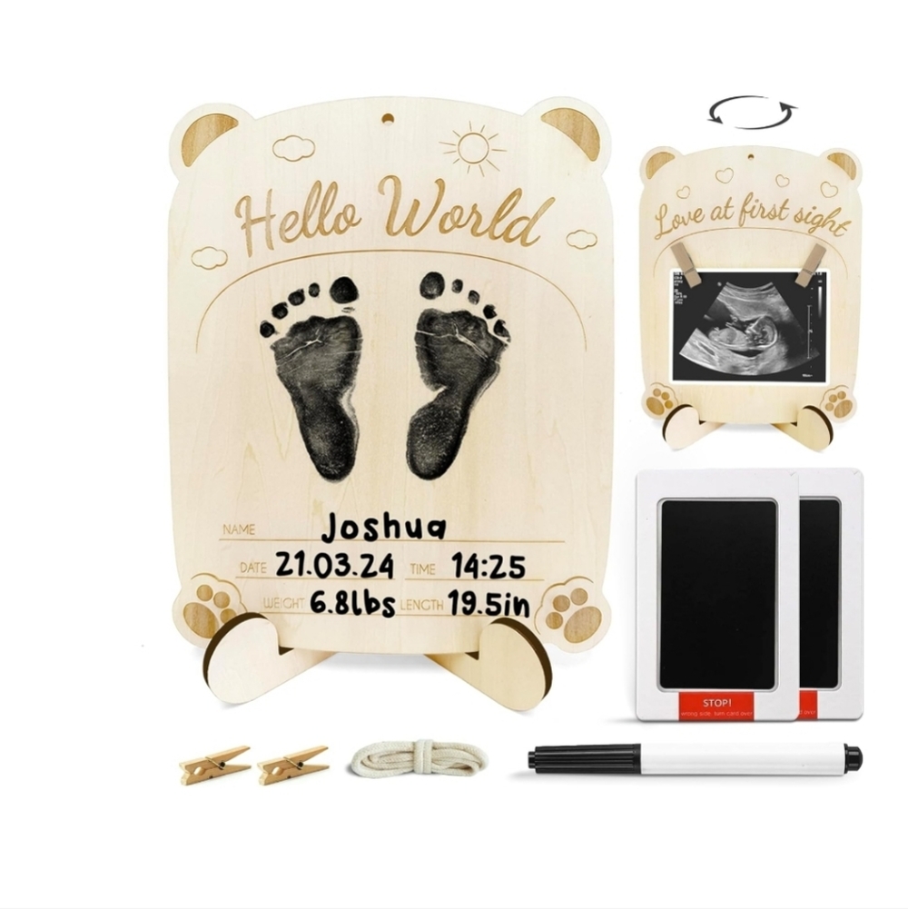 Baby Announcement Sign Memory Kit